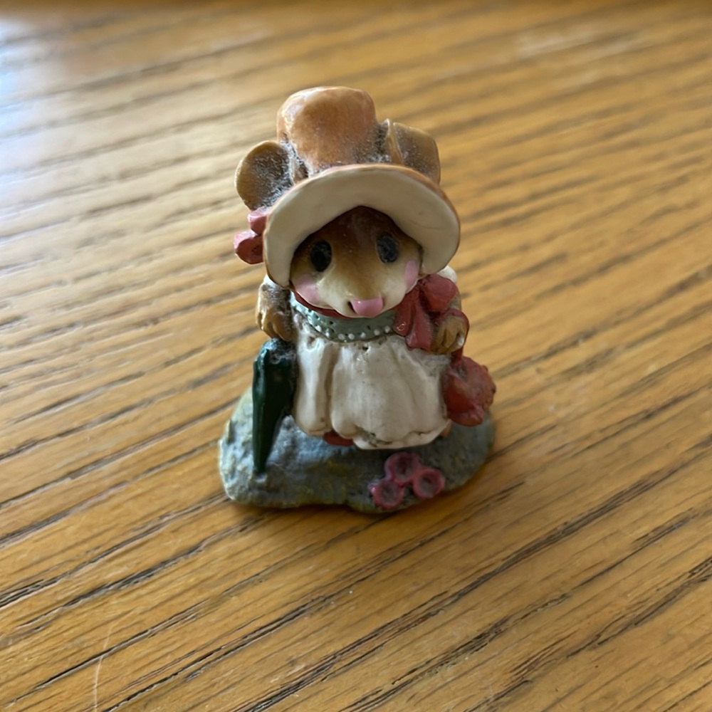 Wee Forest Folk LADY MOUSEBATTEN (M-195B) sage Green Dress Vintage